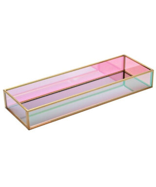 Stikla kaste Long, clear gold