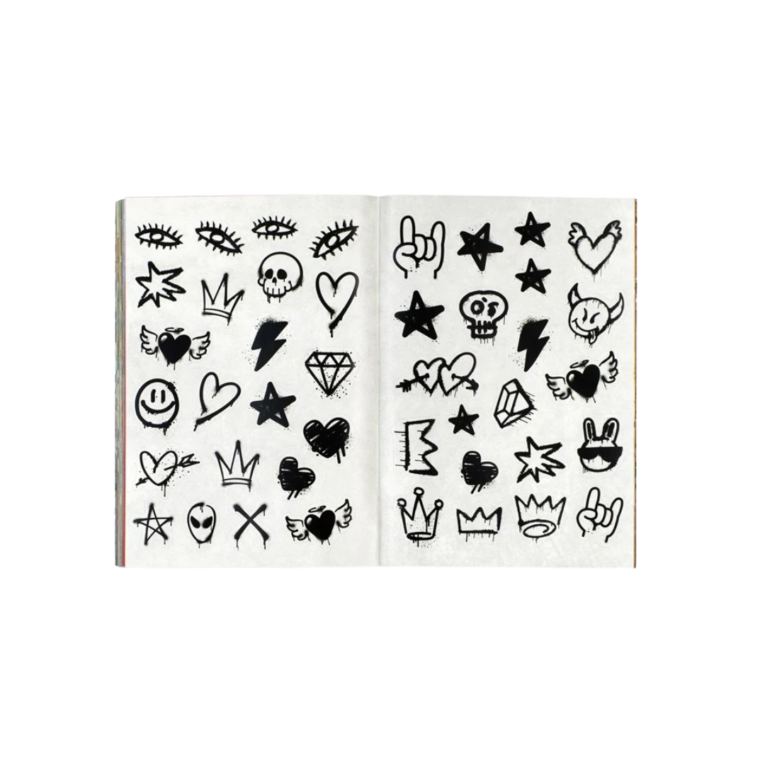 Uzlīmju grāmata The Graffiti Alphabet Sticker Book