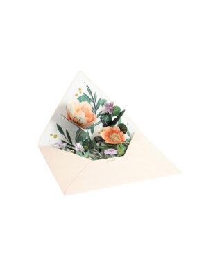 Kartīte Flower Envelope, Pop-up card