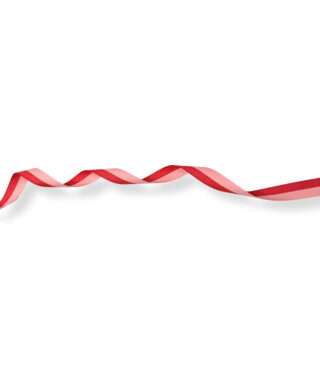 Kokvilnas lente Cotton, Bicolor, Red, 2.5 cm, 1 metrs
