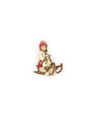 Dekors Victorian Girl On Sledge, Figurine