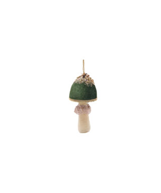 Eglītes rotājums Mushroom 13 cm, Medium, Green