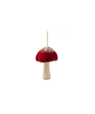 Eglītes rotājums Mushroom 17 cm, Large, Red