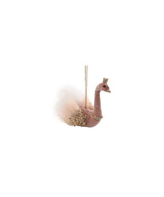 Eglītes rotājums Pink Swan, Velvet