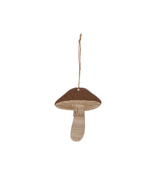 Koka dekors Mushroom, brown 12.5 cm