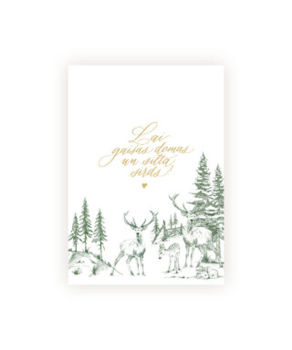 Kartīte Lai gaišas domas, Woodland Toile, Manilla