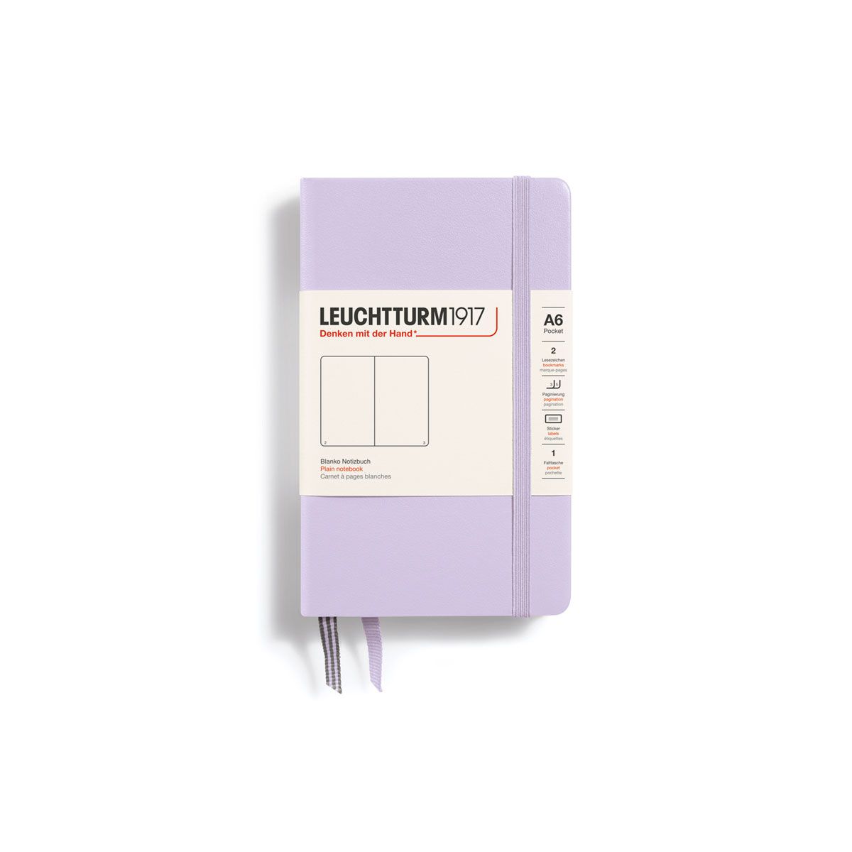 Piezimju-gramata-Pocket-A6,-Lilac,-tuksas,-Leuchtturm1917