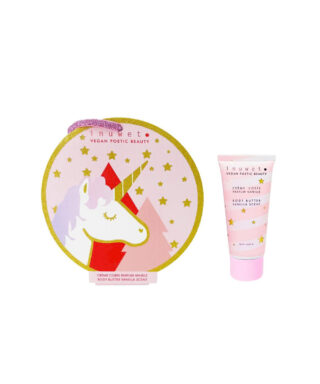 Ziemassvētku rotājums un ķermeņa krēms Santa Snow Ball Unicorn, 60g, Inuwet