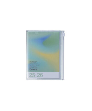 Akadēmiskais plānotājs A6, Gradient/ Green, 2025/2026, Weekly Vertical, Marks