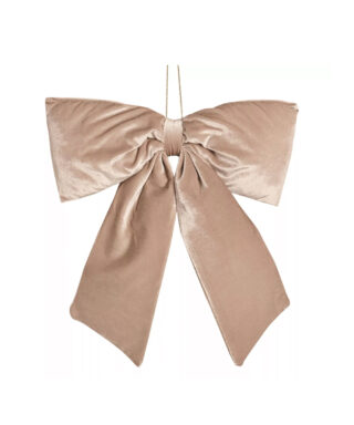Dekors Velvet Bow, Taupe, Hanger, 40 cm x 50 cm