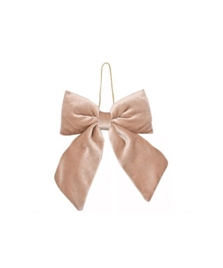 Dekors Velvet Bow, Taupe, Hanger, 18 cm x 23 cm
