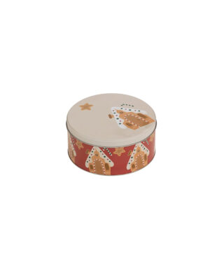 Metāla kaste Red, gingerbread house , S