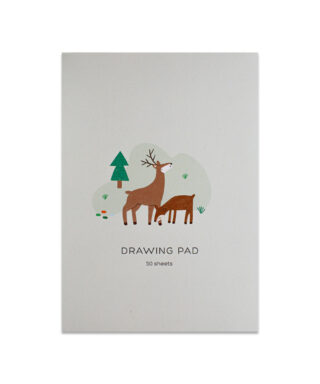 Drawing pad Deers, Magical Wildlife, 50 sheets, Manilla x Tu tu