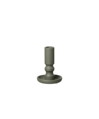 Svečturis Short Ania Taper Candle Holder, Burnt Olive, keramika