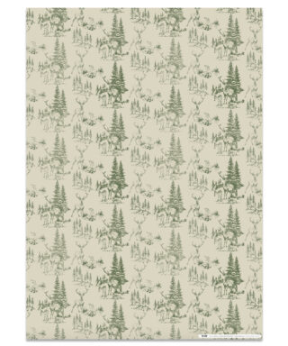 Dāvanu iesaiņojamais papīrs Woodland Toile, Cream, Manilla