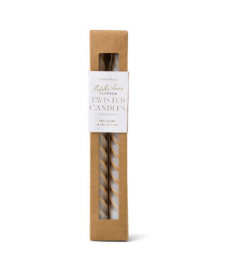 Sveces Cypress & Fir Twisted Tapers, Metallic Copper,  2 gab.