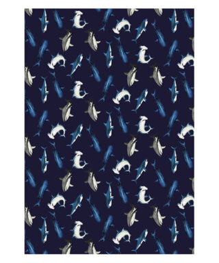 Dāvanu iesaiņojamais papīrs Sharks, loksne