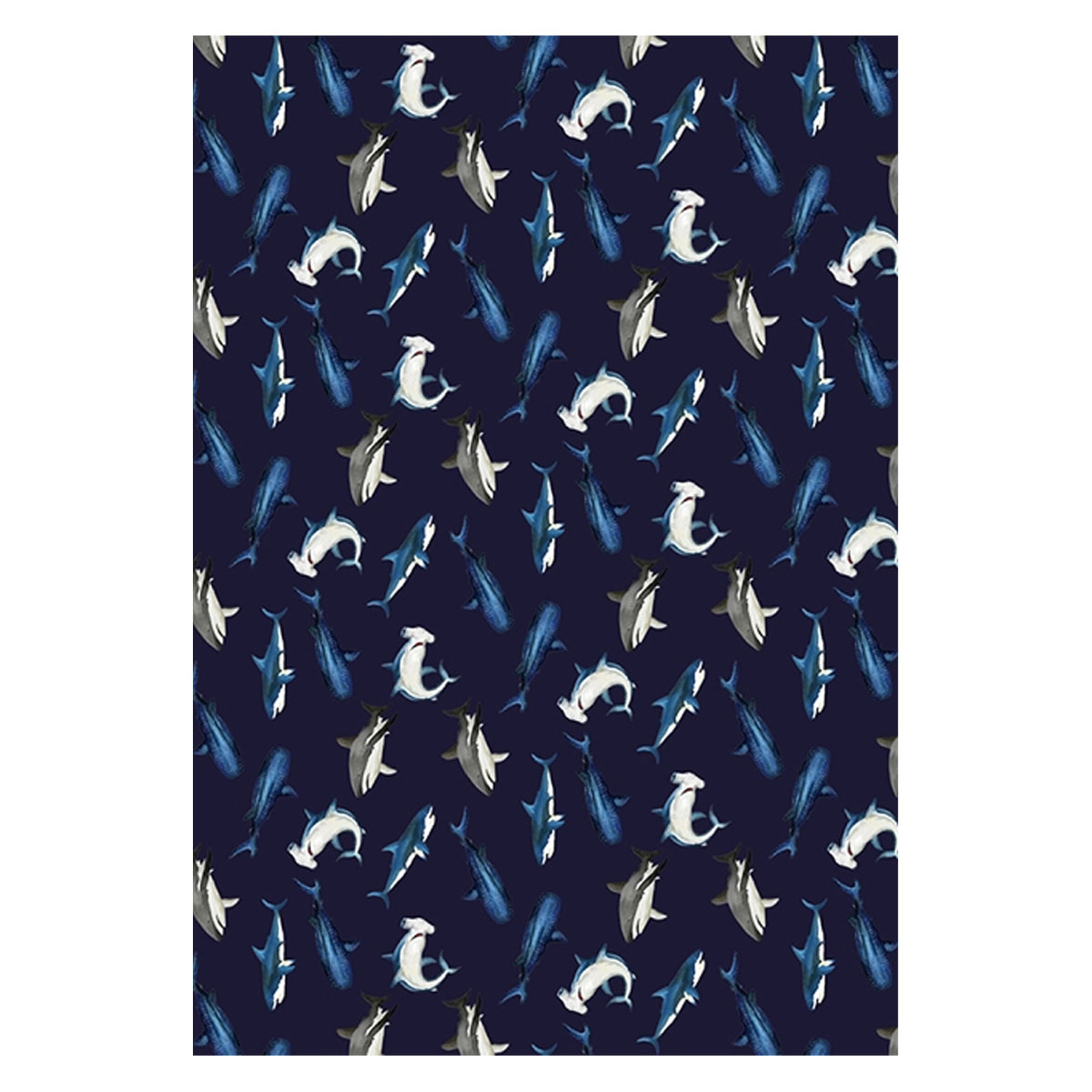 Davanu-iesainojamais-papirs-Sharks,-loksne