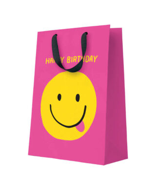 Dāvanu maisiņš Smiley Face, Birthday, liels