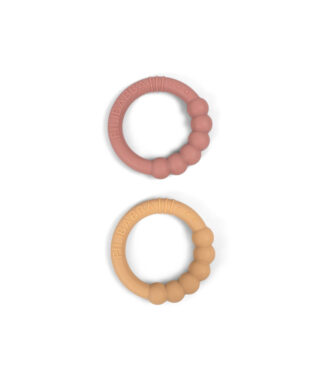 Graužama rotaļlieta Teething ring, Vintage rose, 2 gab, Filibabba