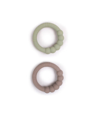 Graužama rotaļlieta Teething ring, Warm grey, 2 gab, Filibabba
