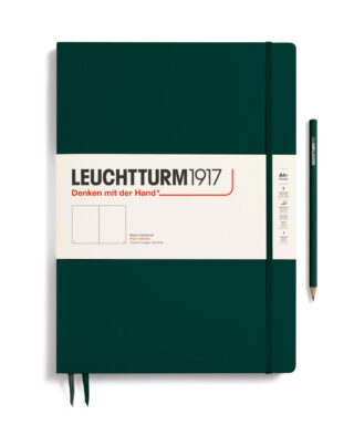 Piezīmju grāmata Forest Green A4+, tukšas, Master Slim, Leuchtturm1917