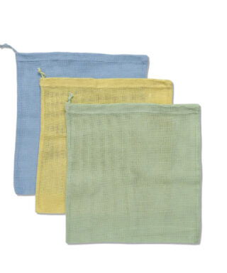 Kokvilnas maisiņi Produce Bags - Blue/Citron/Sage, Reusable, 3 gab.