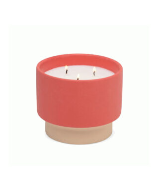 Svece Color Block Red Ceramic Candle, Amber and Smoke, 453gr, Paddywax