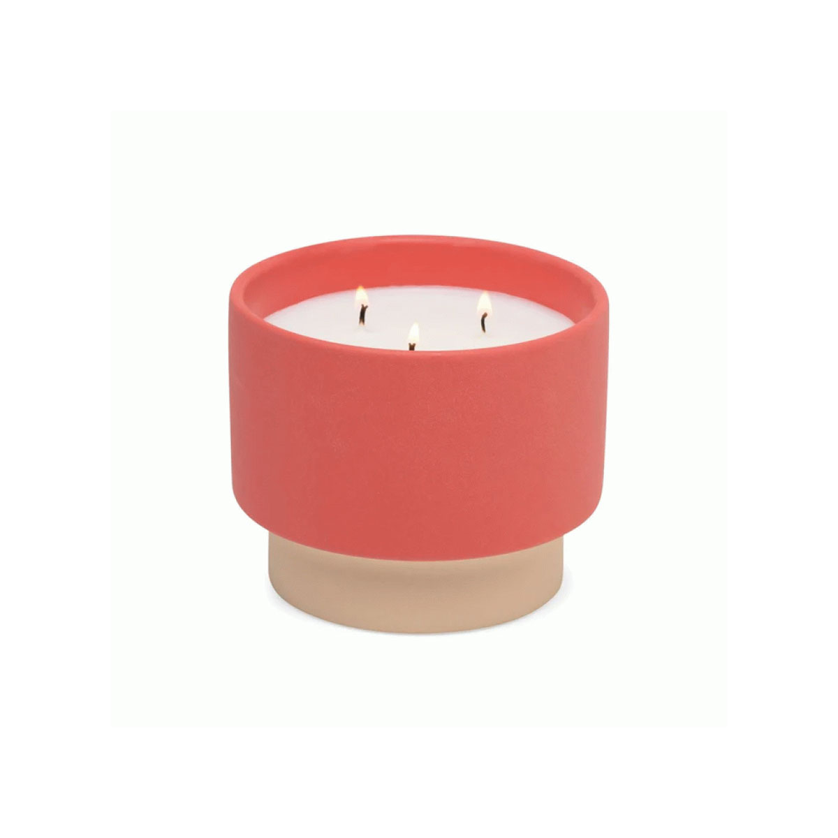 Svece-Color-Block-Red-Ceramic-Candle,-Amber-and-Smoke,-453gr,-Paddywax
