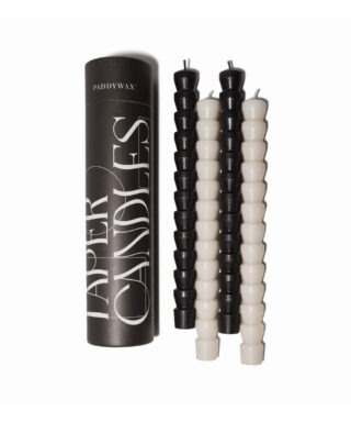 Sveces Taper Candle Set - Black & White,  2 gab.