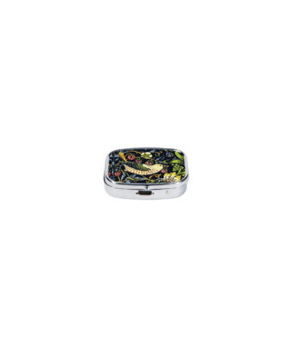 Trauciņš Pill box, William Morris, strawberry thief