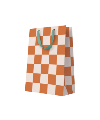 Dāvanu maisiņš Burnt Sienna Checkerboard, L