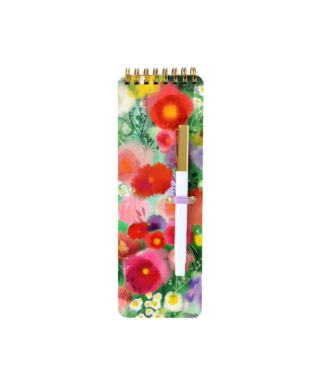 Piezīmju bloks un pildspalva Watercolour Flowers