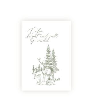 Kartīte Calm, bright and full of wonder, Woodland, vienpusēja, Manilla