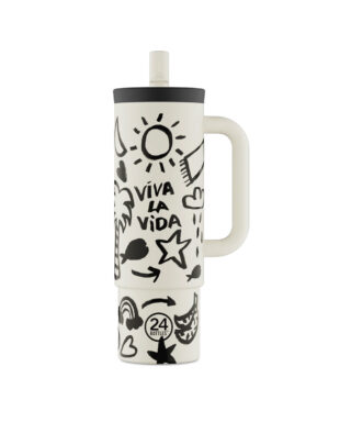 Krūze ar salmiņu Straw cup, 800 ml, Viva la Vida, 24 Bottles