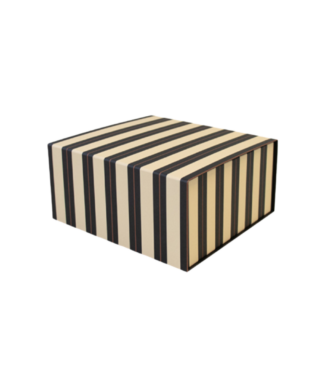 Dāvanu kaste Magnet, Stripe Chalk Black Beige, 23 cm x 23 cm x 11 cm