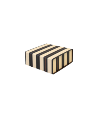 Dāvanu kaste Magnet, Stripe Chalk Black Beige, 14 cm x 14 cm x 5.7 cm