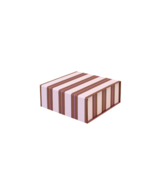 Dāvanu kaste Magnet, Stripe Pink Chocolate, 14 cm x 14 cm x 5.7 cm