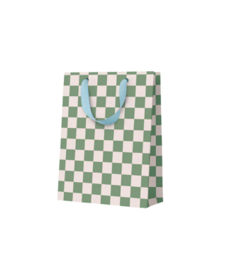 Dāvanu maisiņš Khaki Checkerboard, vidējs