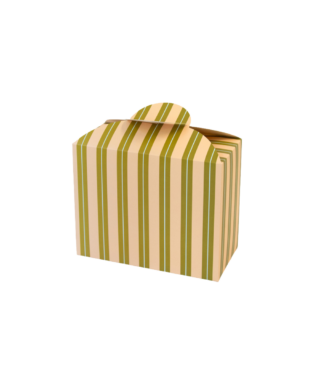 Dāvanu kaste Stripe Chalk Peach, bag, saliekama