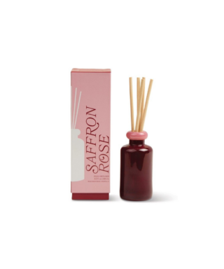 Mājas aromāts - smaržu kociņi Glass Diffuser, Red and Pink, Saffron Rose