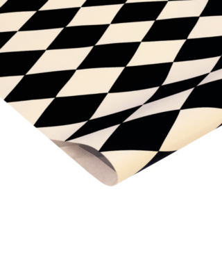 Zīdpapīrs Stripes, Harlequin - Black/Beige, 50 cm x 70 cm, loksne