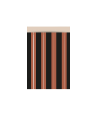 Papīra tūta Stripe Chalk Chocolate - Beige, 17 cm x 25 cm