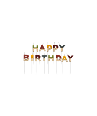 Sveces kūkai Happy Birthday, Comfy Cozy Multicolor, 13 gab