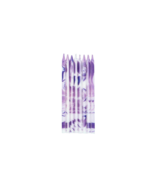 Sveces kūkai Marble Purple, 24 gab