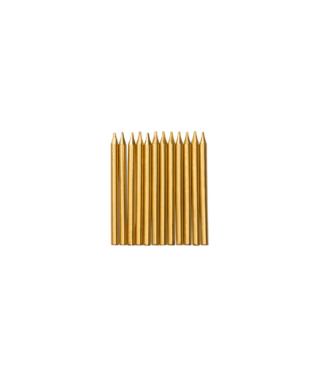 Kūkas sveces Gold, short, 12 gab.