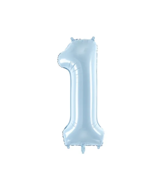 Balons Light Blue Number 1, Foil Balloon