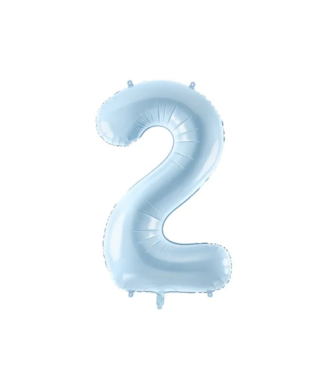 Balons Light Blue Number 2, Foil Balloon