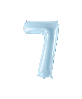 Balons Light Blue Number 7, Foil Balloon