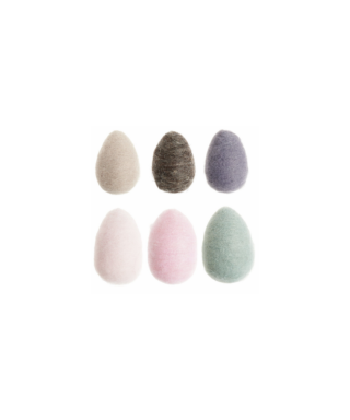 Filca dekori Egg, pink - blue, 6 gab.